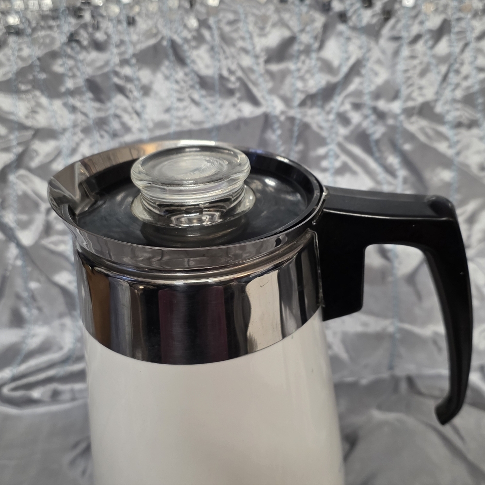 Corningware White Carafe with Blue Floral Motif - Picture 3 of 8
